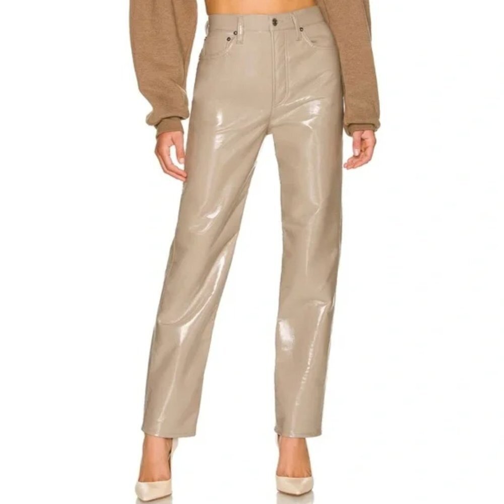 Agolde Beige Straight Leg Pants